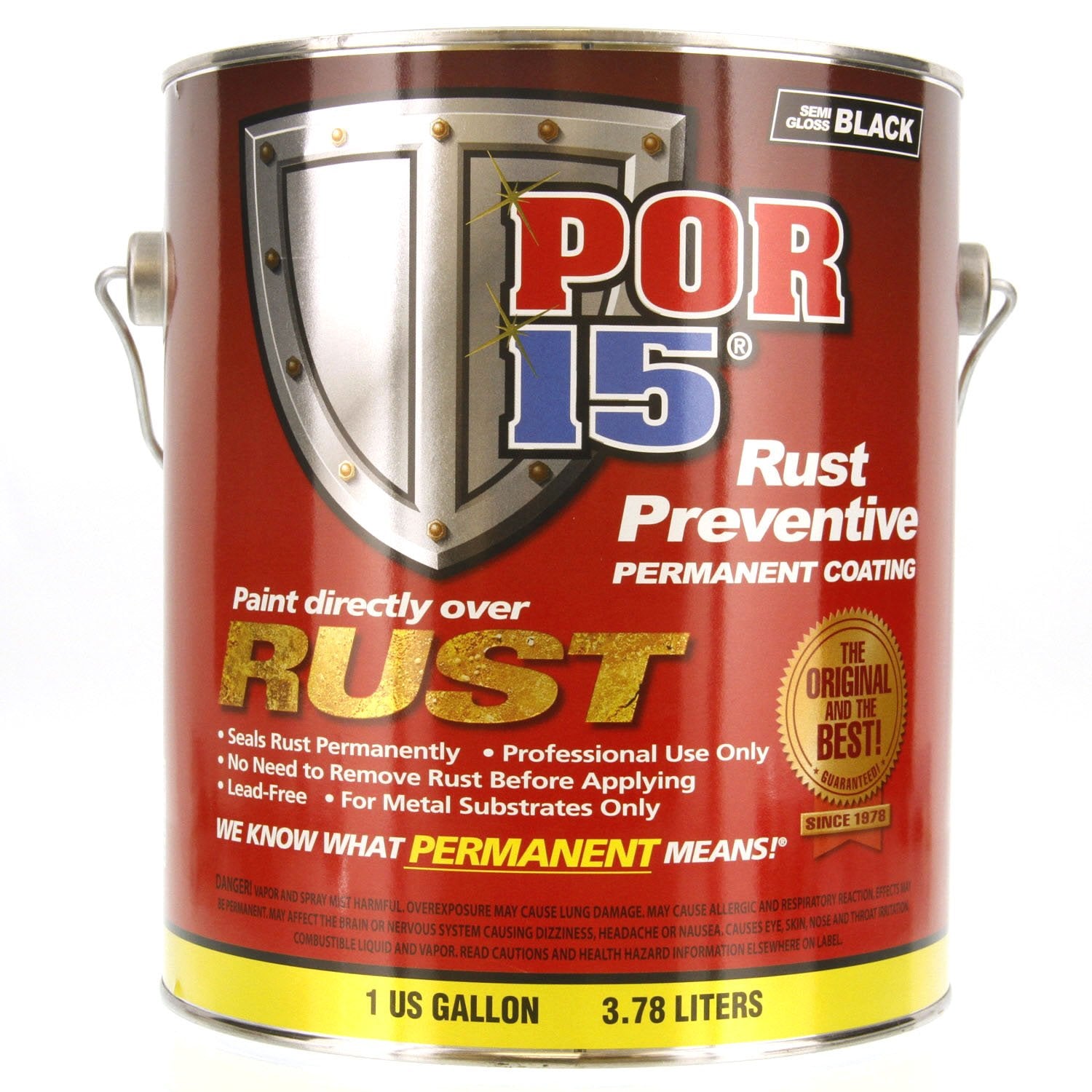 Por-15 Rust Preventive Coating, Stop Rust And Corrosion Permanently, Anti-Rust, Non-Porous Protective Barrier, 16 Fluid Ounces, Silver