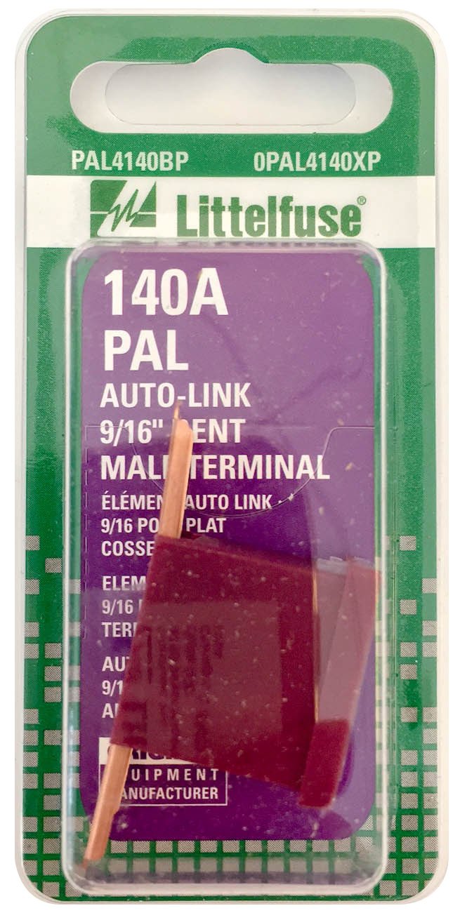 Littelfuse 0Pal4140Xp Pal 13/16 Bent 32 Volt 140 Amp Carded Auto Link Fuse