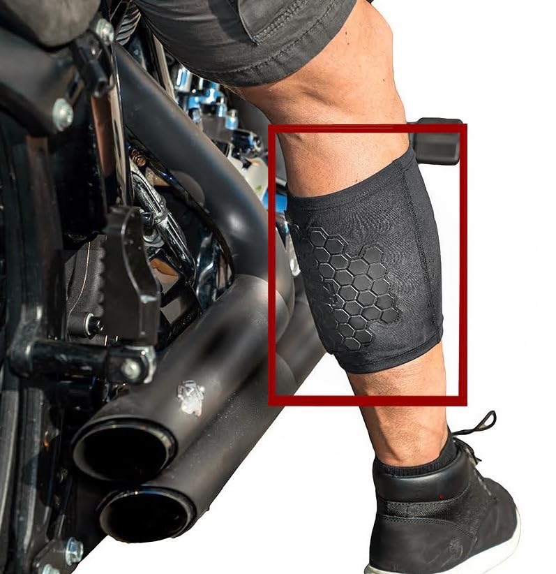 Burn Jacket Motorcycle Exhaust Pipe Sleeve - Dual Layer Protection, 12.5-16.5