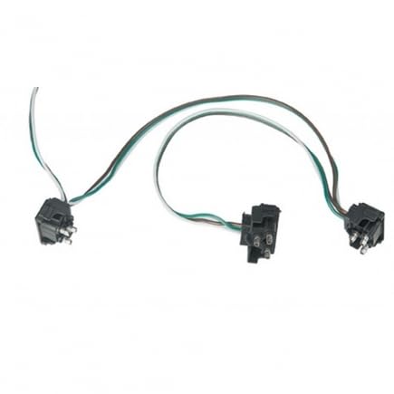 United Pacific 34226P - Wiring Harness - 3 Prong Right Angle Plug Wiring Harness With 3 Plugs - 12' Lead, Card Packaging