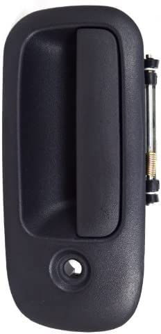 Lcyolada Exterior Door Handle Front Left Driver Side For 1996-2009 Chevy Express, Gmc Savana 1500 2500 3500 4500 Van, Replaces 79320,W/Key Hole,Textured Black
