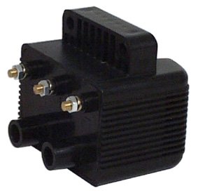 V-Factor 16072 Black Single Fire 40,000 V Coil For Big Twin And Sportster