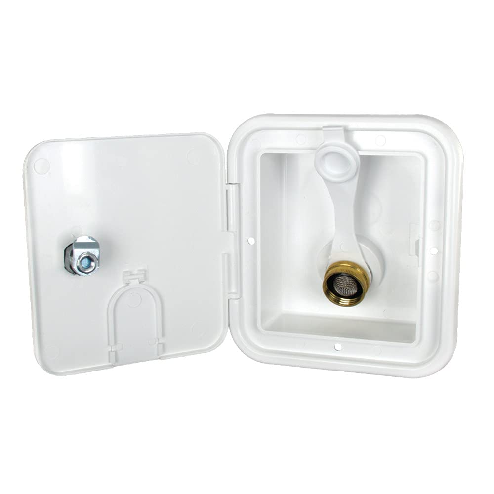 Thetford Rv Camper City/Gravity Water Hatch With Brass Check Valve Polar White Pn 94225
