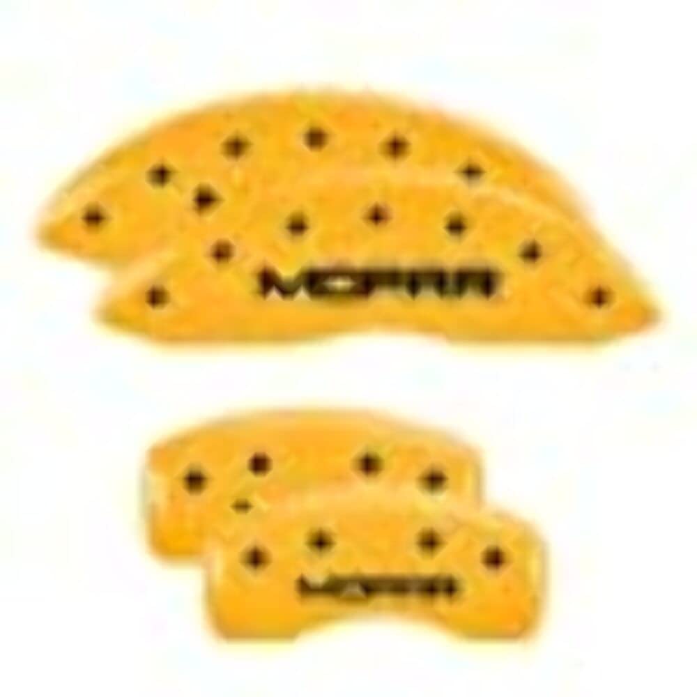 Mgp Caliper Covers 42021Smopyl Mopar Yellow Powder Coat Finish, Black Characters, Set Of 4