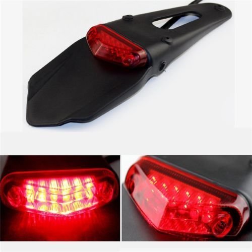 Taswk Rear Fender Led Brake Red Tail Light For Sharks Dirt Bike Motocross Xr Crf Klx Enduro Exc