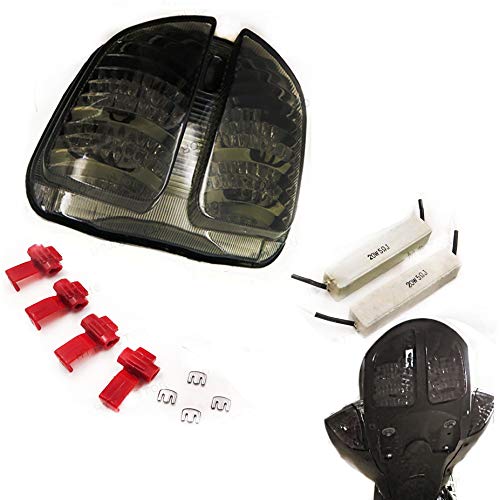 Httmt Mt044- Tail Light Brake Light Compatible With 2006 2007 Suzuki Gsxr 600 Gsx-R600 750 Gsx-R750 Smoke