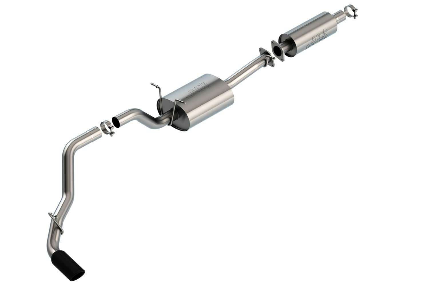 Borla 140860Bc Cat-Back Exhaust For '19-'24 Ram 1500 3.6L At 2&4Wd Ext. Cab (6' 4') Bed/Crew Cab (5' 7') Bed/Crew Cab (6' 4') Bed O.E. Single Exhaust. 'Under Bumper' Exit. Incl. Rebel. Exc Ram Classic