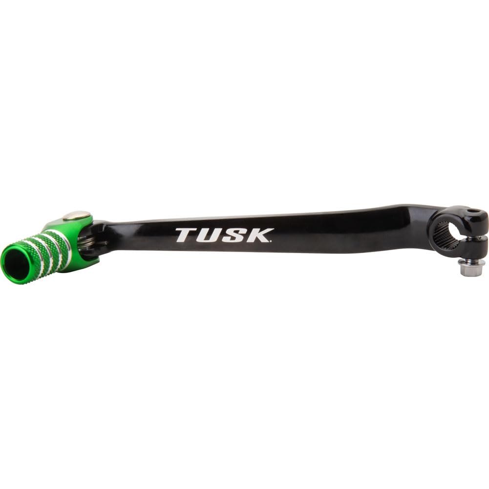 Tusk Folding Shift Lever Black/Green Tip For Kawasaki Klx300R 2020-2022
