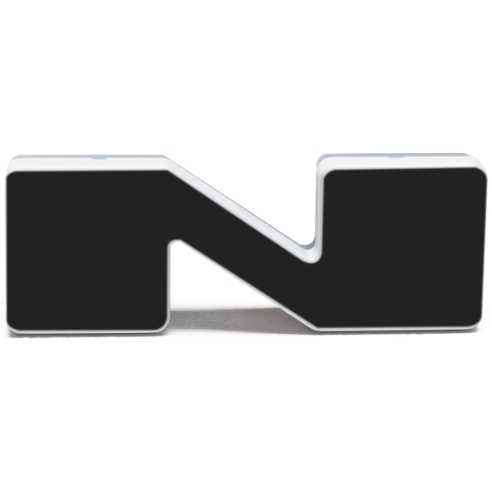 Oracle Lighting 3140-A-001 Single Universal Illuminated Amber Led Letter N With Matte Black Finish Letter Badge - Sleek Design - Customized High-End Appearance