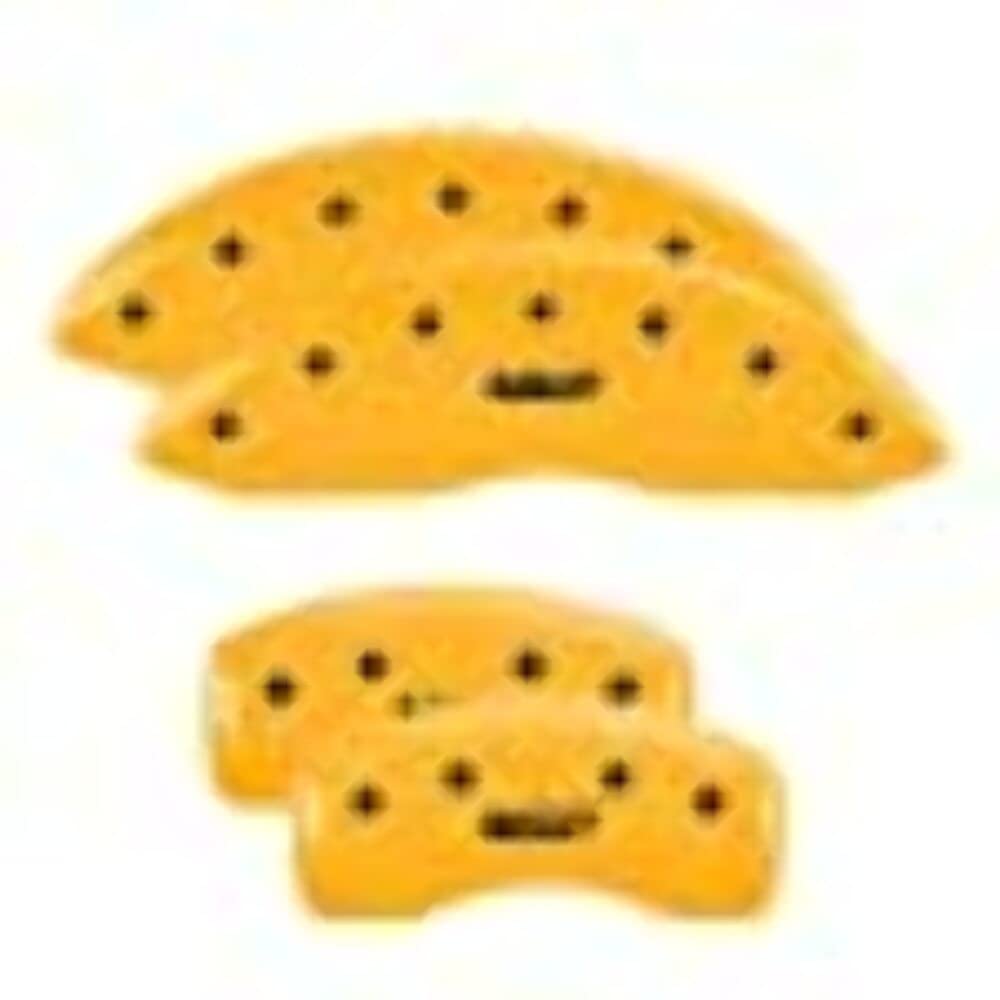 Mgp Caliper Covers 42021Smgpyl Mgp Yellow Powder Coat Finish, Black Characters, Set Of 4