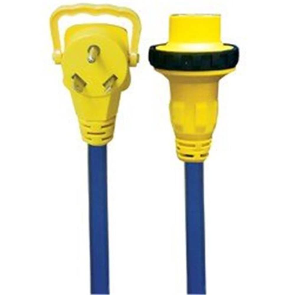 Ap Products Voltec 16-00591 E-Zeegrip Stw 1-Outlet Rv Locking Adapter With Locking Ring 10/3 Gauge - 30A M - 50A F, 2'