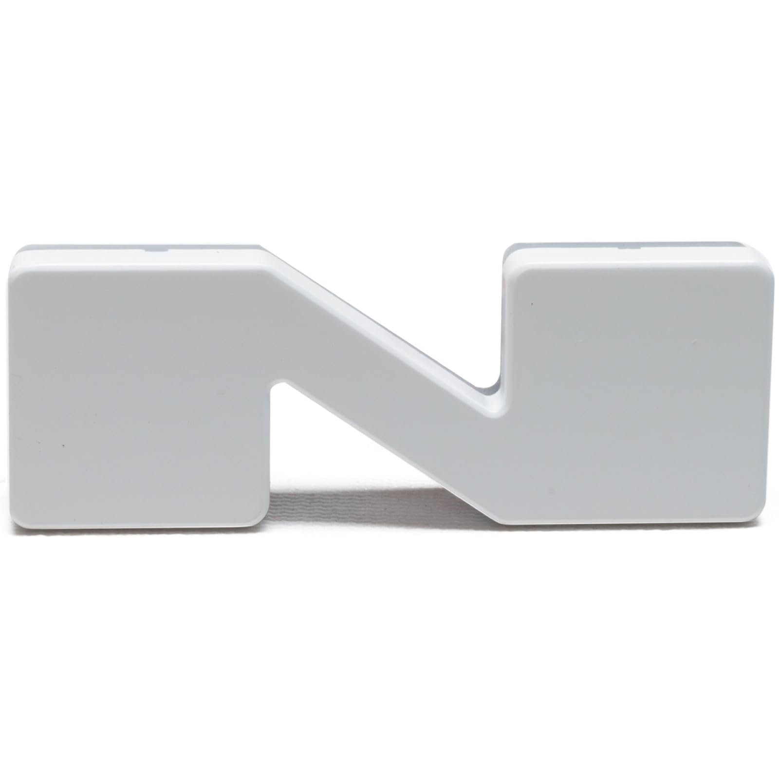 Oracle Lighting 3140-A-001 Single Universal Illuminated Amber Led Letter N With Matte White Finish Letter Badge - Sleek Design - Customized High-End Appearance