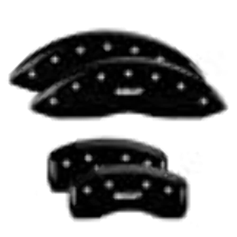 Mgp Caliper Covers 54012Smgpbk Mgp Black Powder Coat Finish, Silver Characters, Set Of 4