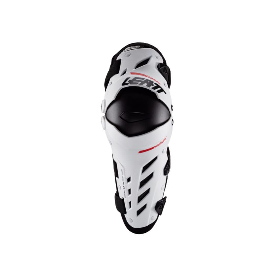 Leatt Brace Adult Dual Axis Off-Road Motorcycle Pivoting Knee And Shin Hard Shell Impact Foam Guard, White, L/Xl
