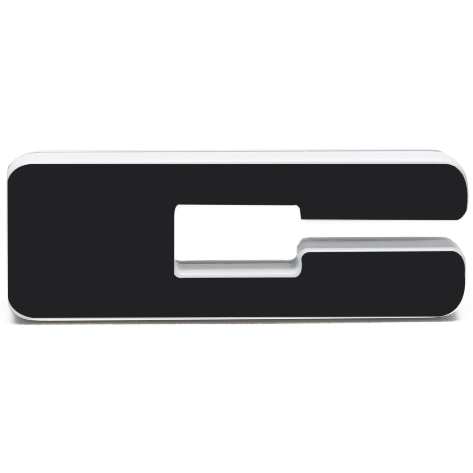 Oracle Lighting 3140-A-001 Single Universal Illuminated Amber Led Letter C With Matte Black Finish Letter Badge - Sleek Design - Customized High-End Appearance