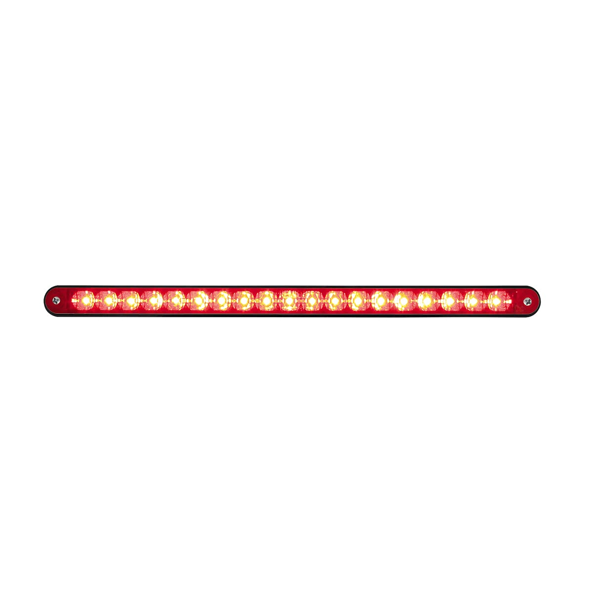 United Pacific 36489 19 Led 12' Reflector Light Bar With Black Housing (Red Led/Red Lens)