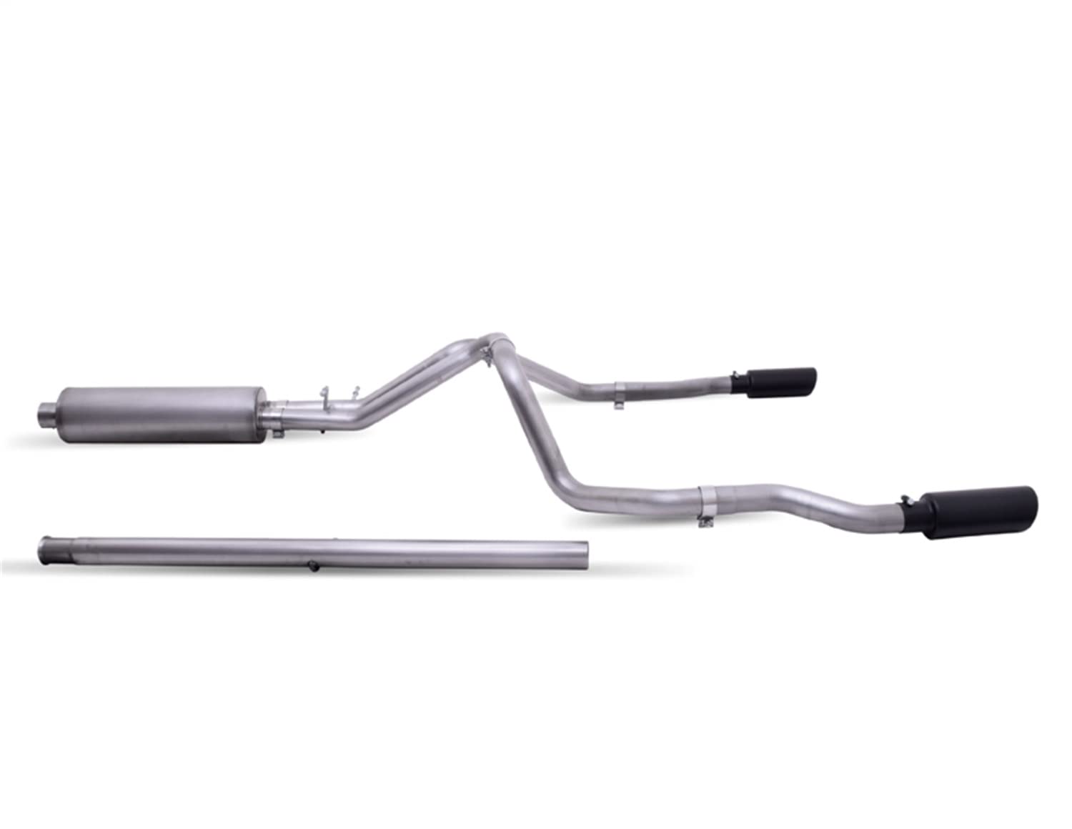 Gibson Exhst Gibson 20-21 Chevy Silverado 6.6L 2.5In Cat-Back Dual Split Exhaust System Stainless - Black Elite
