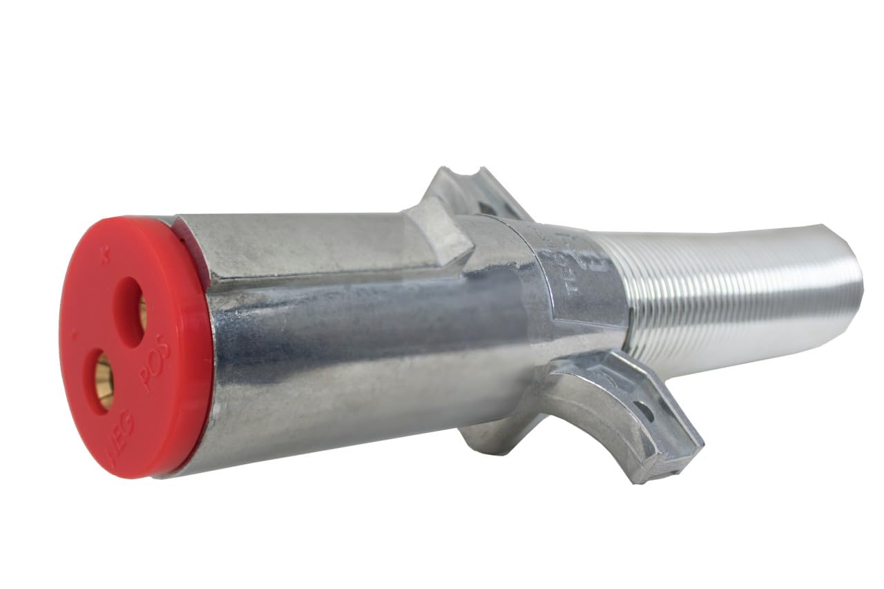 Tectran 670-29Sg Vertical Dual Pole Plug (Socket Tarp Systems Connector, Vertical Plug Assembly With Spring Guard Screw Termination),Red