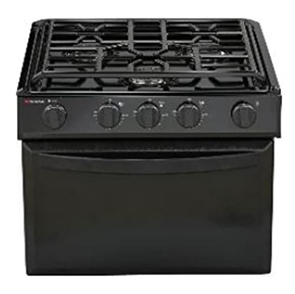 Suburban Mfg 3504A Standard Series Range - 17' With Black Top/Black Door And Piezo Ignition