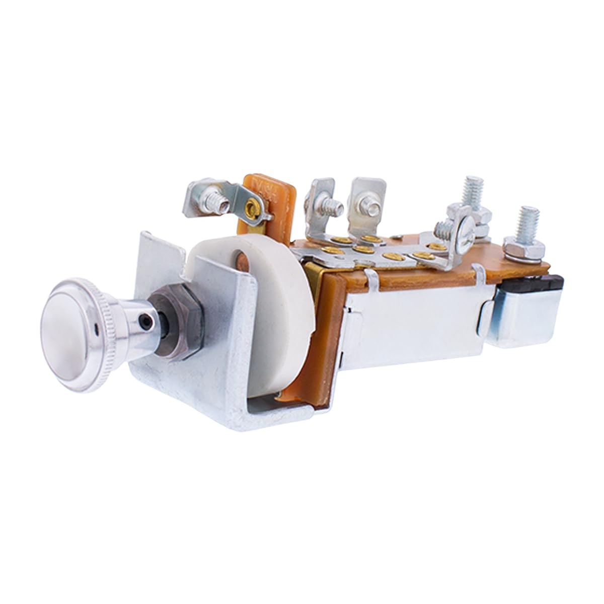 United Pacific C475901 Chrome Plated Headlight Switch For 1947-59 Chevy & Gmc Trucks, Universal Headlight Switch, 12V & 6V System - One Unit