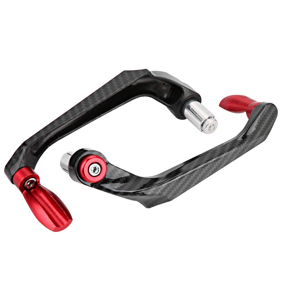 7/8Inch Universal Motorcycle Handlebar Protector, Cnc High Density Aluminum Alloy Brake Handlebar Guard(Red)