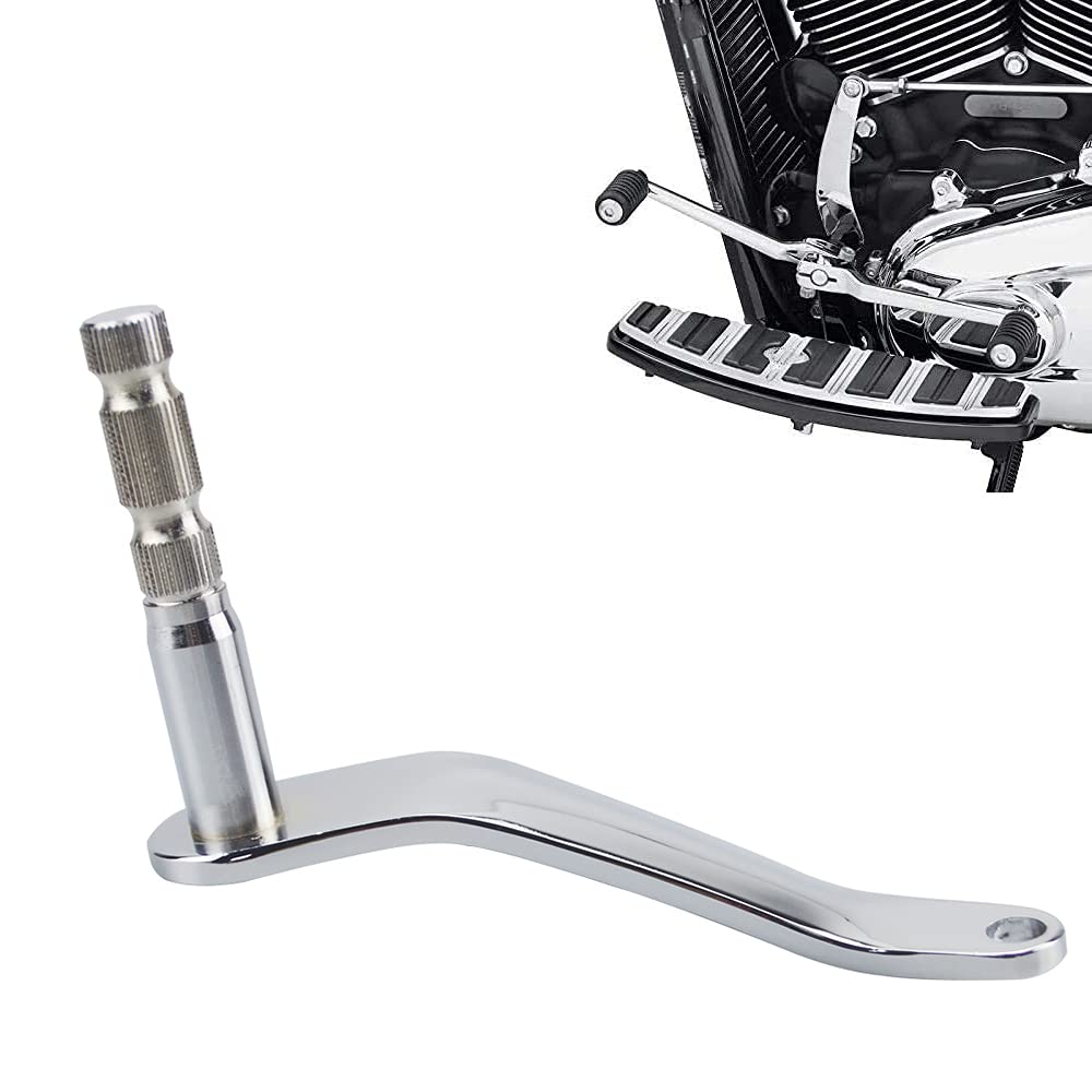 Wowtk Extended Shifter Shaft Shift Arm For Harley Fl Softail 2018-2024 Models Equipped With Footboards Softail Slim Flsl Heritage Classic Fat Boy Deluxe Flde,Chrome