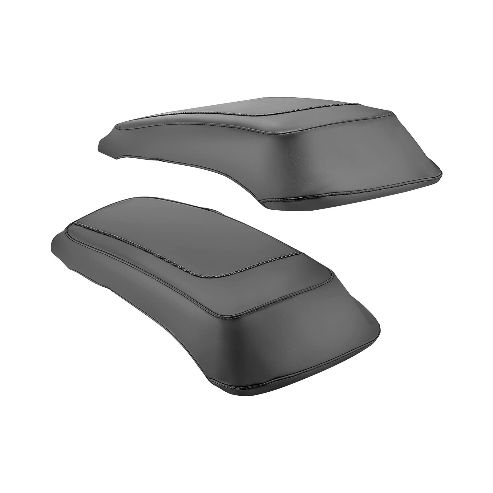 Mofun Pu Leather Saddlebag Speaker Lid Bra Protective Cover Compatible With 1993-2013 Harley Touring Road King Electra Road Street Glide