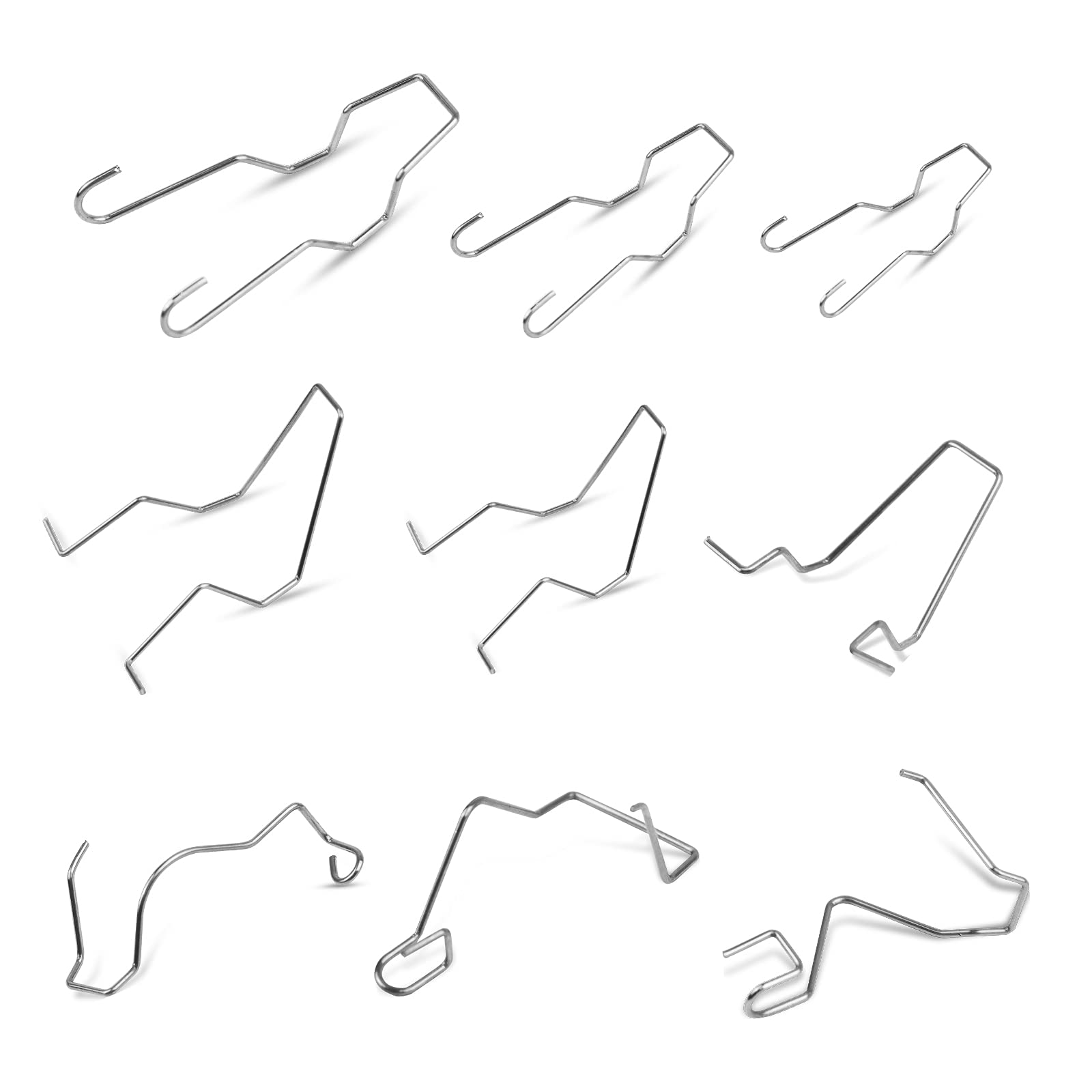 9Pcs Bulb Retaining Spring Clips, Universal Car Headlight Clamp Headlamp Dip Dipped Beam Bulb Hoder For H1 H3 H4 H7