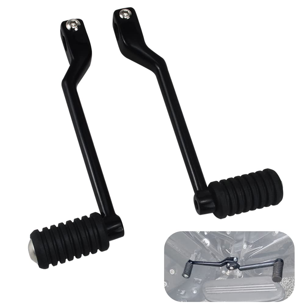 Wowtk Front And Rear Levers W/Shifter Pegs,Heel/Toe Shift Pegs For Harley 1986-2017 Fl Softail, 1988-Later Touring Road King Road Glide Street Glide Electra Glide And 2008-Later Trike,Black