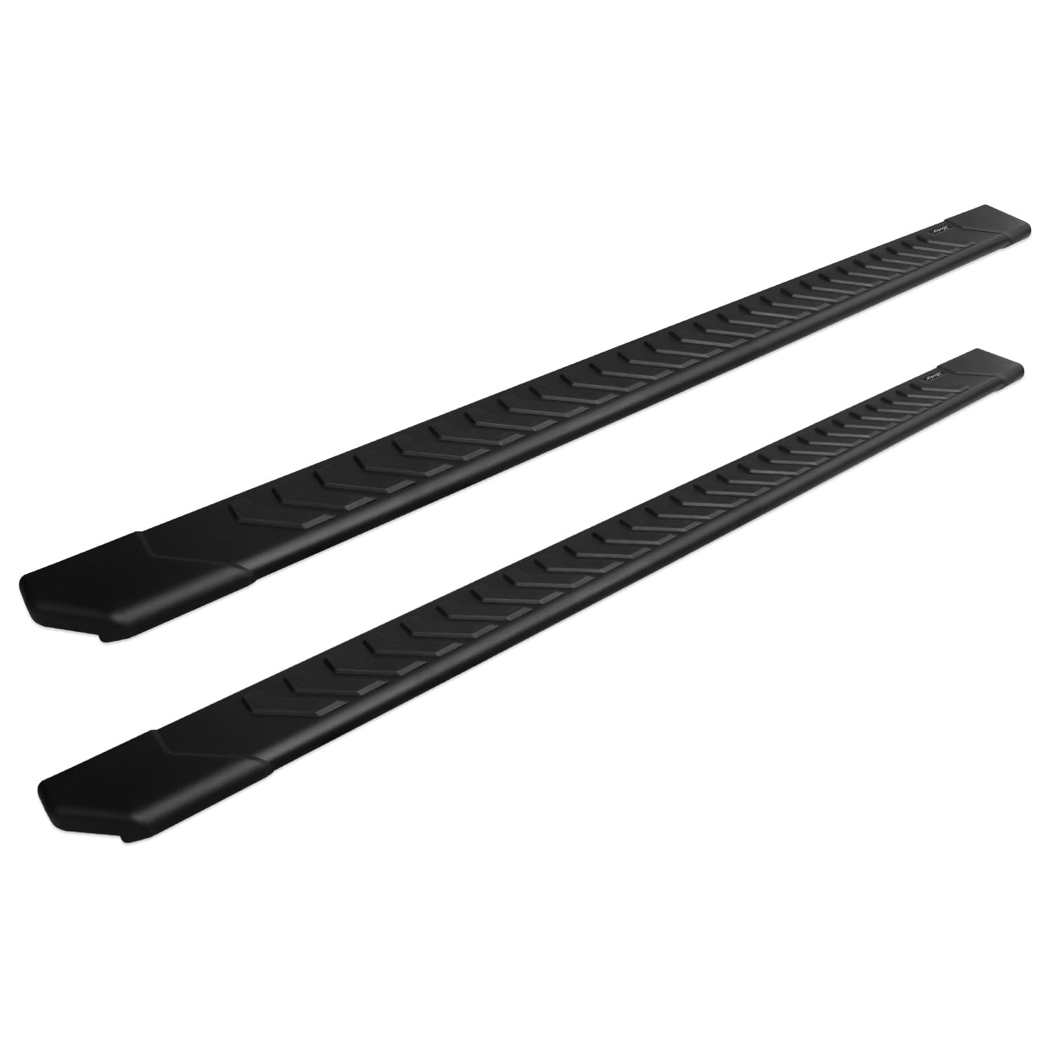 Raptor Series Running Boards Steps 5In Oem Style Full Tread Black Aluminum For 2004-2024 Titan/Titan Xd Crew Cab
