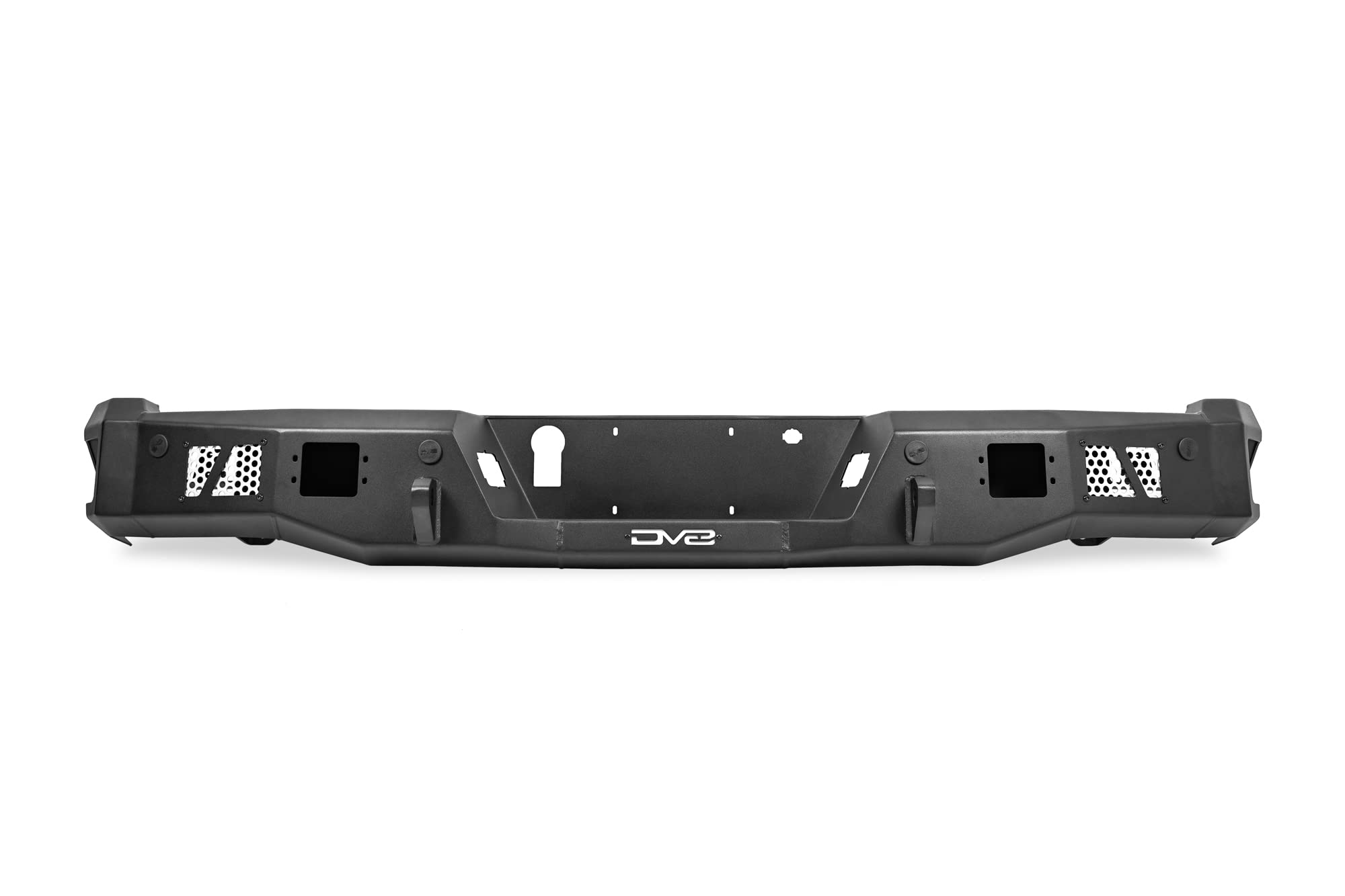 Mto Series Rear Bumper For 2021-2023 Ford F-150 | Utility Steps | Designed For Single Exhaust Setups | Accepts (2) 3' Flush Mount Pod Lights | Paintable Aluminum Inserts | Dv8 Offroad