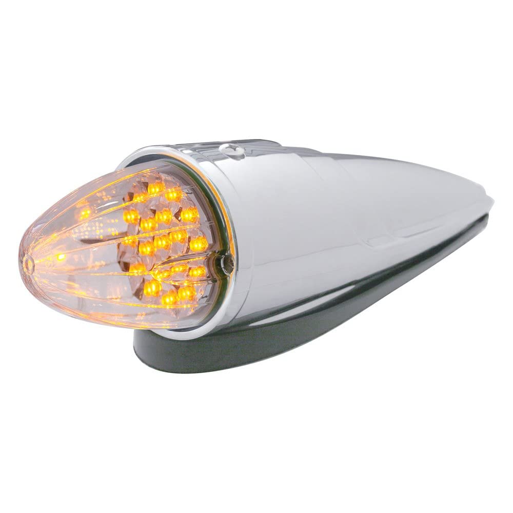 United Pacific 39967 - Truck Cab Light - 19 Led Reflector Grakon 1000 Cab Light Kit - Amber Led/Clear Lens