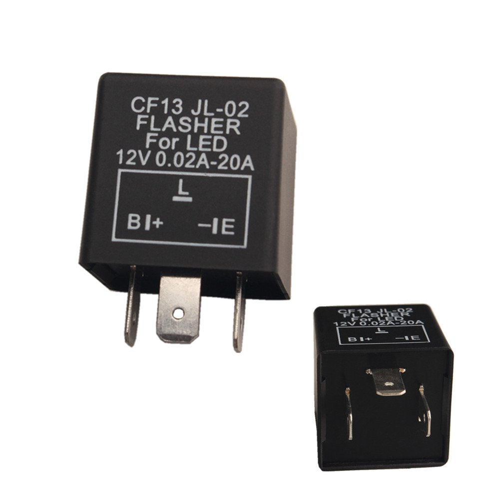 Dewhel 1 Pc Cf-13 Cf13 Ep34 3 Pin Electronic Flasher Fix 12V 0.02A-20A For Led Turn Signal Light Bulbs Hyper Blink Flash No Flash