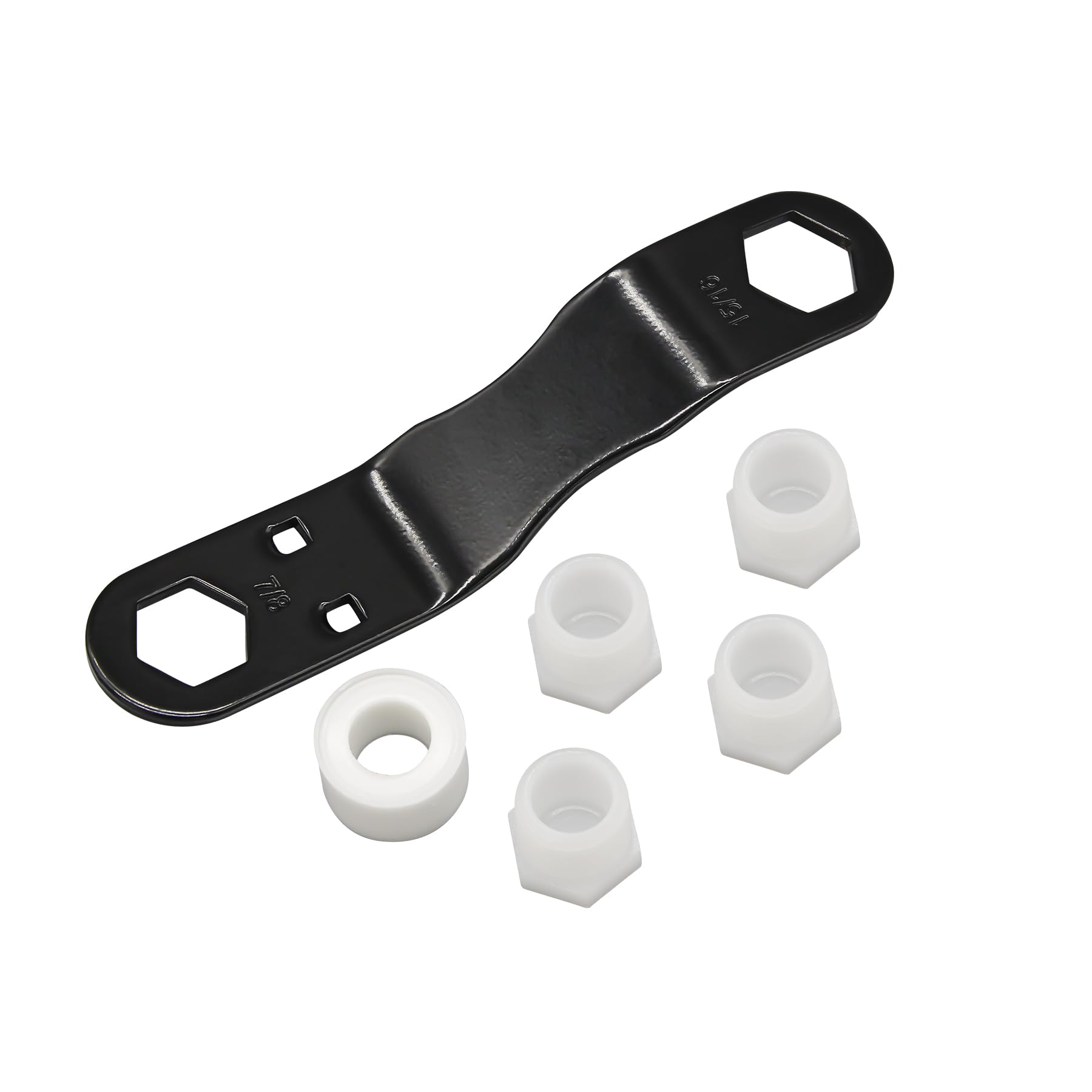 Ganivsor Rv Water Heater Drain Plug & Wrench Kit, For Rv Camper Water Heater Drain Plugs- Suitable For 7/8' &15/16' Drain Plugs With 4Pk 1/2' Npt Replacement Plugs, 1 Roll Ptfe Tape And Angled Wrench