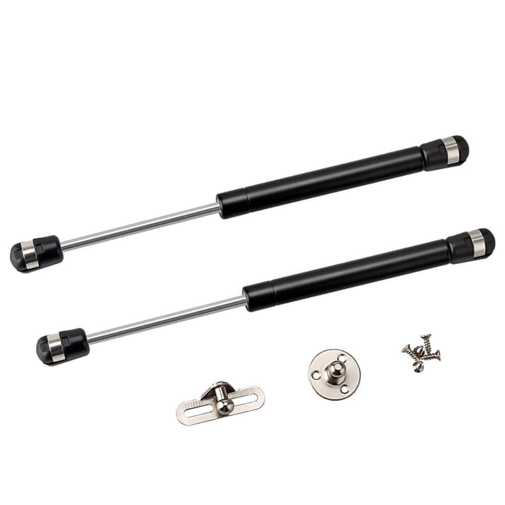2 Pack Extended 10 Inch Gas Prop Force 200N/44Lb Gas Struts – Black Gas Springs/Window Lift And Lid Support/Gas Shocks For Rv Bed Platform/Floor Hatch/Outdoor Bench/Cabinet/Tool Box/Truck Canopy