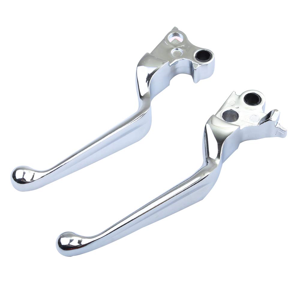 Vkinman Chrome Hand Levers Brake Lever + Clutch Lever Replacement For Harley Hand Controls 1996-2006