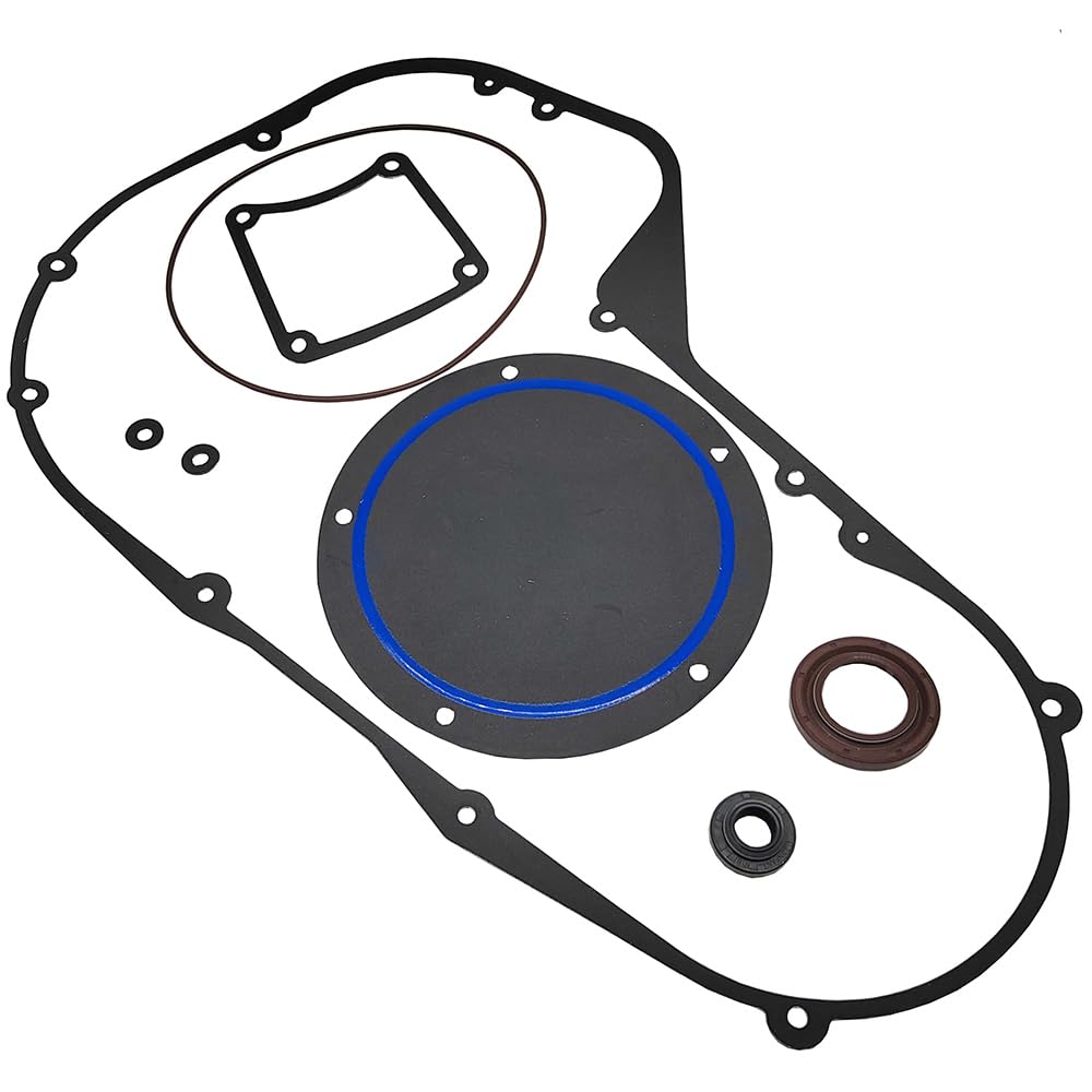 Biglknm Primary Cover Gasket Kit Compatible With Harley Davidson Dyna Fxd Flstf Fxst Twin Cam Bagger Touring 1999-2006
