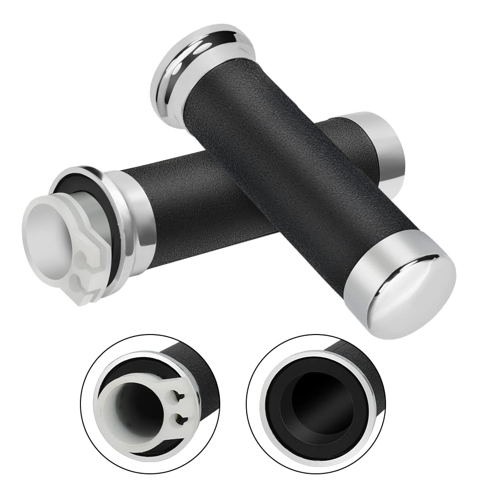 Foruly Grip Throttle Tube Replace For Honda Oem:53145-Mm8-000, 25Mm Right Grip Dual Throttle Tube & Left Handlebar Grip Suitable For Honda Vt Xvs Shadow 400/750/1100 Magna Sabre