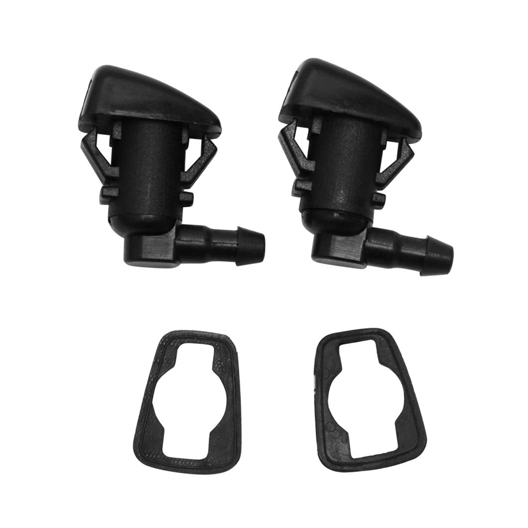 Zhparty 2 Pcs Front Windshield Washer Nozzle Wiper Spray Jet Fits Jeep Grand Cherokee 2011-2023, Fits Dodge Grand Caravan 2011-2014, Fits Dodge Durango 2011-2018 - Replace Oem# 68269108Aa, 55372143Ab