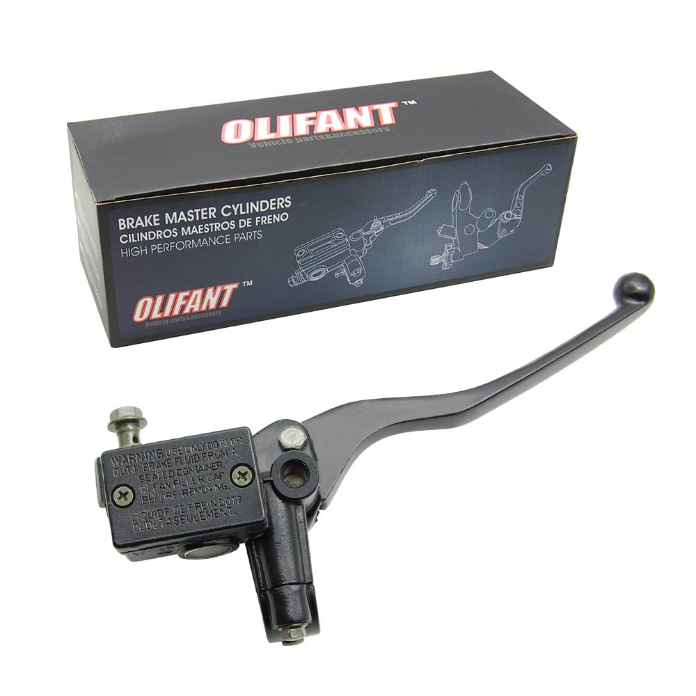 Olifant Front Brake Master Cylinder For Yamaha Warrior 350 Big Bear 250 350 400 Banshee Wolverine 350 Grizzly 350 400 450 660 550 600 700 Kodiak Timberwolf Brake Lever Handle (Black)