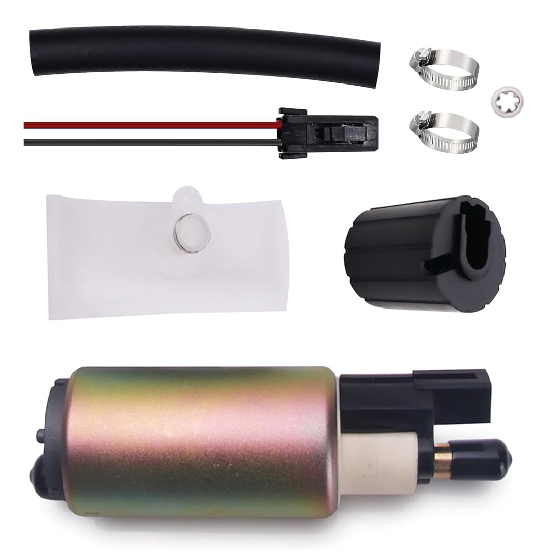 Custoneparts High Performance Aftermarket Electric Intank Fuel Pump With Installation Kit Fit 1995-2010 Ford Explorer, Fit Ford Focus, Fit Ford Mustang, V6/V8 Engines, E2157
