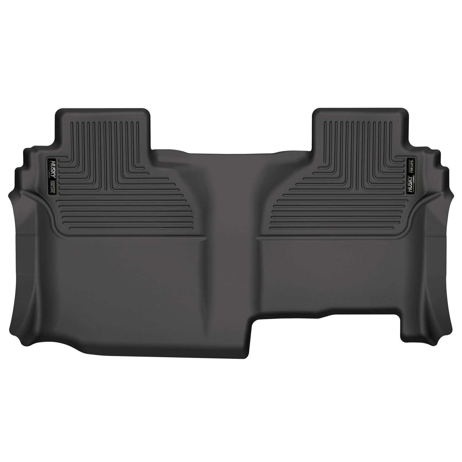 Husky Liners X-Act Contour Floor Mats | Fits 2019-2024 Chevy Silverado/Gmc Sierra 1500, 2020-2024 2500Hd, 3500Hd Double Cab | 2Nd Row, 1-Pc Black - 53641