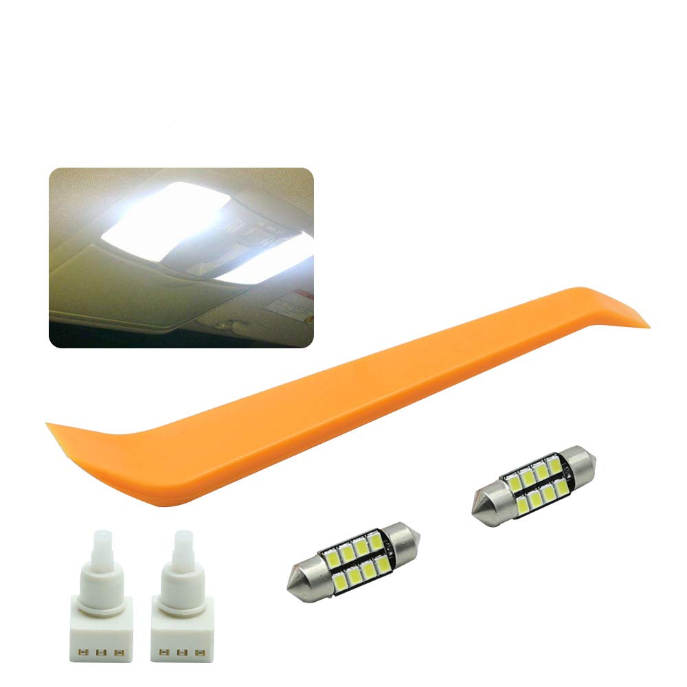 Vkinman 2Pcs Interior Light Switch + 2Pcs Bonus Map Dome Light Led Bulbs Replacement For Honda Accord/Dodge/Pilot/Ridgeline/Odyssey/Ram 1500 Replace 34404-Sda-A21, 34404-Sda-A22D3, 924-798