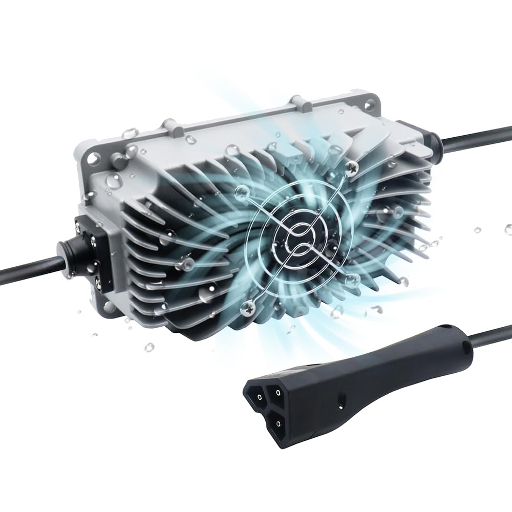 Abakoo 48V 5A Rxv Golf Cart Battery Charger For Ez-Go Ezgo Txt With Rxv Plug 3 Prong, Ip67 Waterproof