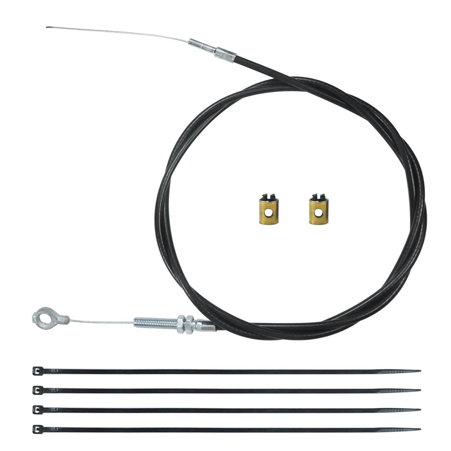 Hooup 71 Inch Throttle Cable Ends Kit For Manco Dingo Asw 8252-1390 American Sportworks Kandi Yerf Dog Go Kart Cart Golf Cart Predator 196Cc 212Cc 5.5Hp 6.5Hp Gx160 Gx200 Engine Accelerator Parts