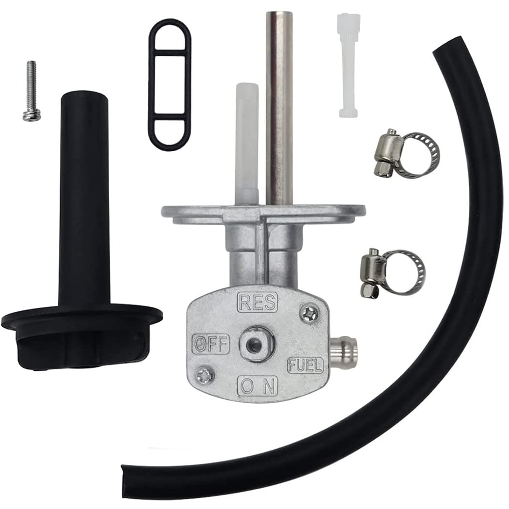 Earlyred Fuel Valve Petcock And Lever Screw For Yamaha Grizzly Bruin Yfm 350 660 Fuel Tank Switch Valve And Lines For Kawasaki Prairie Kvf 360 400 5Km-24500-10 51023-1402 51023-1316