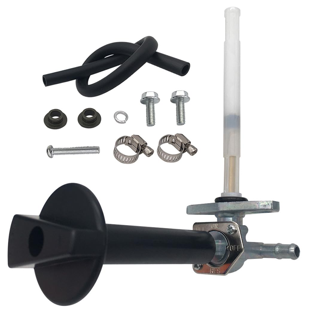 Fuel Tank Petcock Valve With Lever Screw Fits For 1997-2014 Honda Recon 250 Trx250Te Trx250Tm 2X4 Es Fourmax Rancher Trx350 Atv Replaces 16950-Hm8-003 16950-Hn7-003