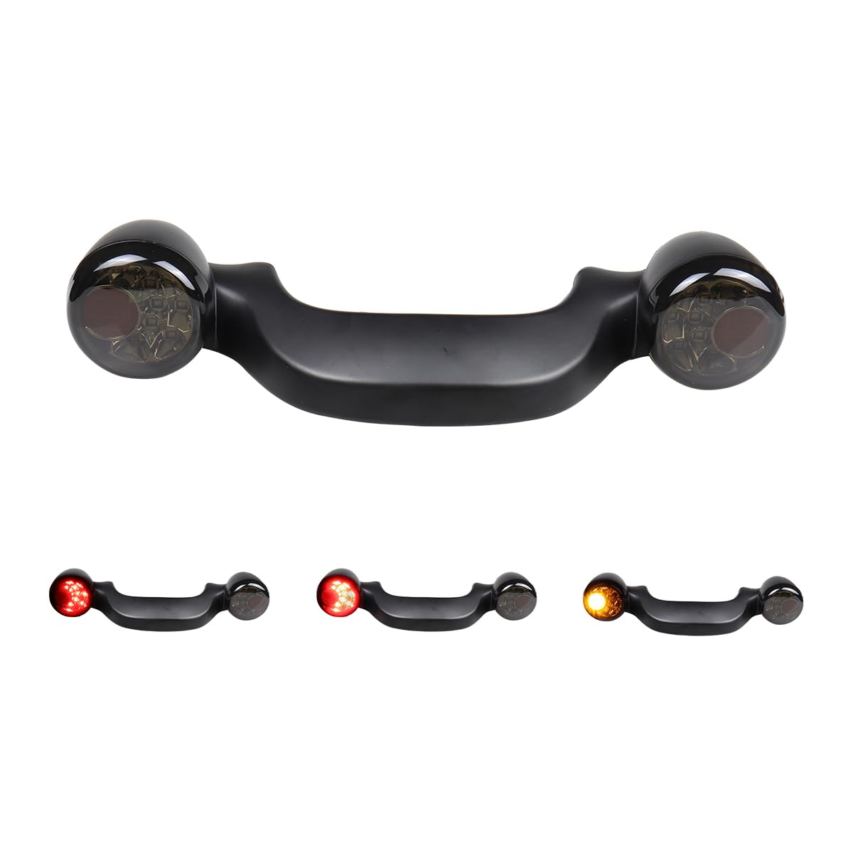 Motoparacc Rear Bullet Led Turn Signals Light Bar Integrated Turn Signals Motorcycle Brake Tail Lights Compatible With Harley Touring Road King Road Glide Special Electra Glide Heritage Softail