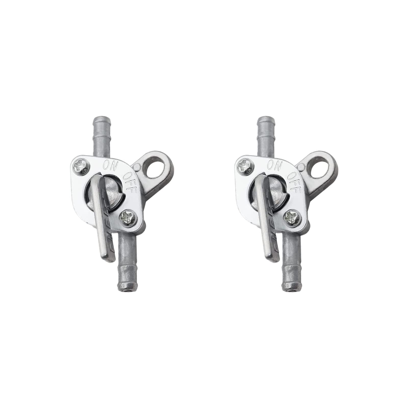 2 Pcs Inline Fuel Tank Tap Valve Petcock On-Off Switch For 50Cc 70Cc 90Cc 100Cc 110Cc Mini Bike Dirt Bike Pit Bike Tao Tao Pocket Motorcycle Scooter Moped Quad Atv And Go Karts 6Mm