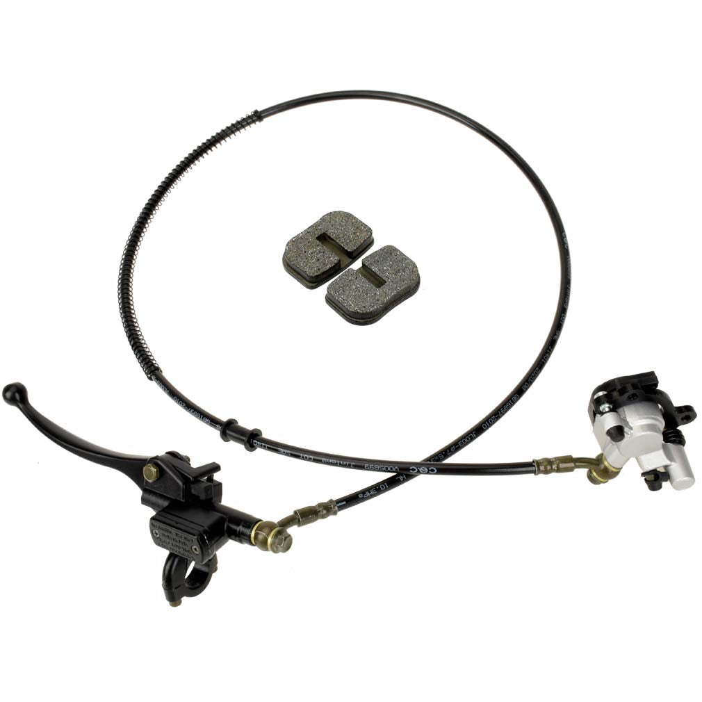 Hiaors Upgraded Hydraulic Brake Master Cylinder Caliper With Brake Pad Assembly Hose Tube For 97Cc 2.8Hp Baja Doodlebug Dirtbug Db30 Mini Bike Mini Dirt Bike Mini Moto Parts